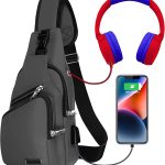 Sling Bag Crossbody Backpack for Women Men Chest Bag Hiking Bag with USB Charging Port for Camping Biking Travel Cycling